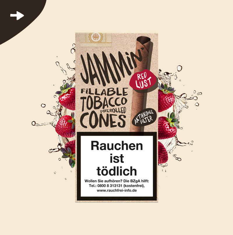 Jammin’ Tobacco Cones Red Lust