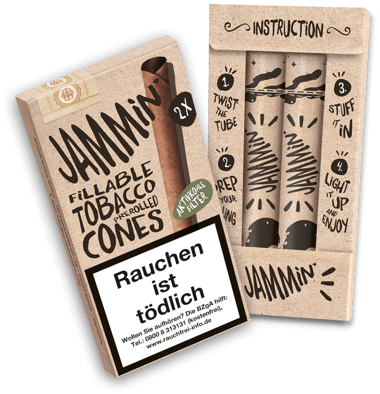 Jammin’ Tobacco Cones Verpackung